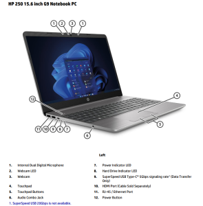 HP 250 G9 İ5-1235U 8GB 512GB FDOS 15.6''