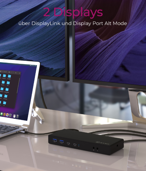 ICY BOX Notebook DockingStation 2 Monitör  USB3.2&Type-C®  DK2245