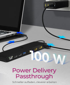 ICY BOX DK2116-C USB Type-C® Notebook DockingStation 3 Monitör