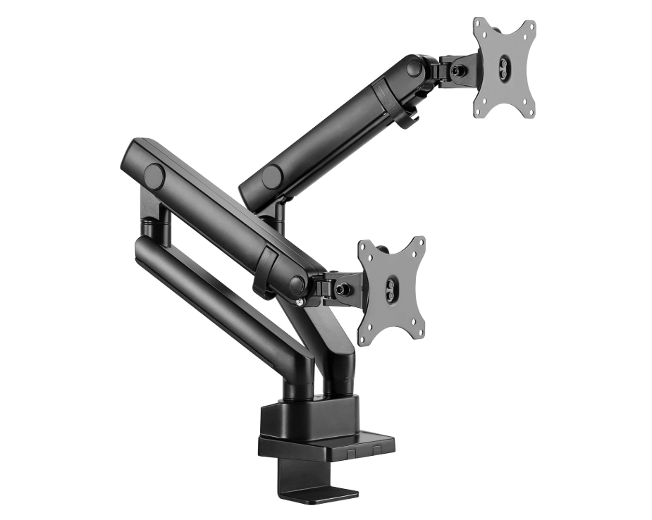 Masa montajlı, 32'' (81 cm) çift monitör için monitör standı IB-MS314-T