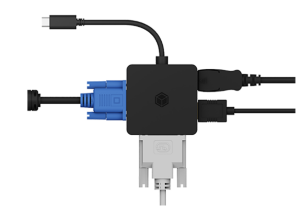 ICY BOX 4-in-1 Type-C® HDMI & DisplayPort™ & VGA & DVI Adapter